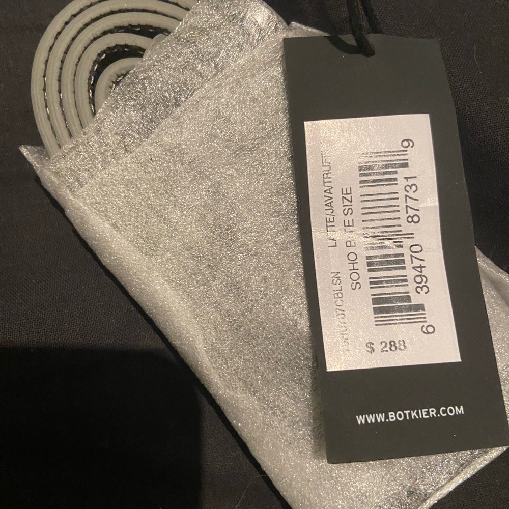 Botkier light grey pebbled leather satchel with crossbody strap - Picture 2 of 4